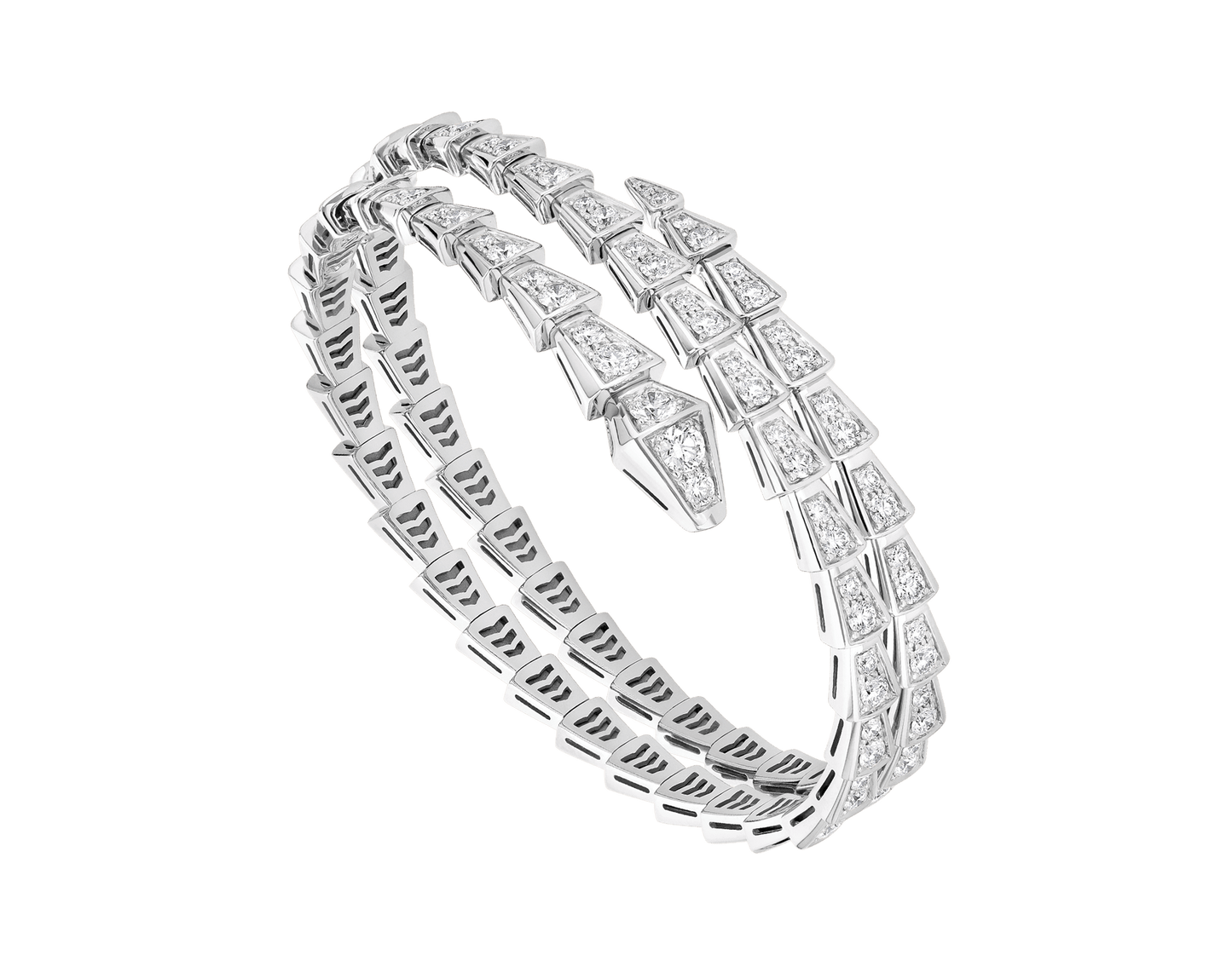 [Eterna Jewels]SCHLANGENARMBAND SILBER DIAMANT DOPPELREIHIG