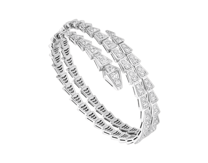 [Eterna Jewels]SCHLANGENARMBAND SILBER DIAMANT DOPPELREIHIG
