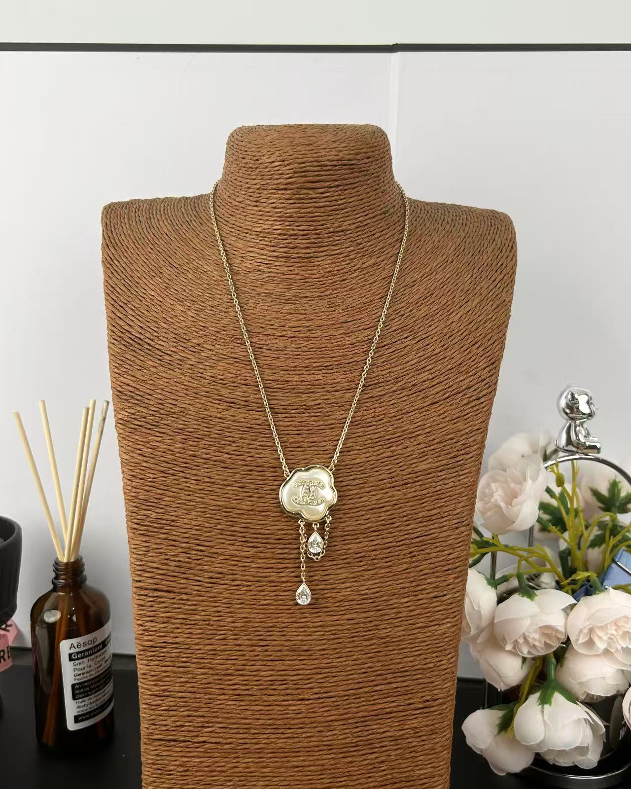 [Eterna Jewels]Cloud Pearl Perlmutt-Diamant-Kettenanhänger-Halskette