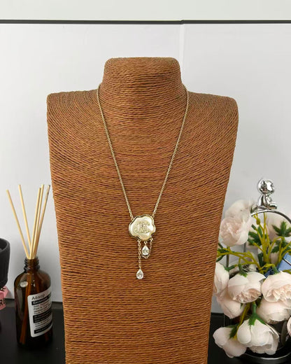 [Eterna Jewels]Cloud Pearl Perlmutt-Diamant-Kettenanhänger-Halskette