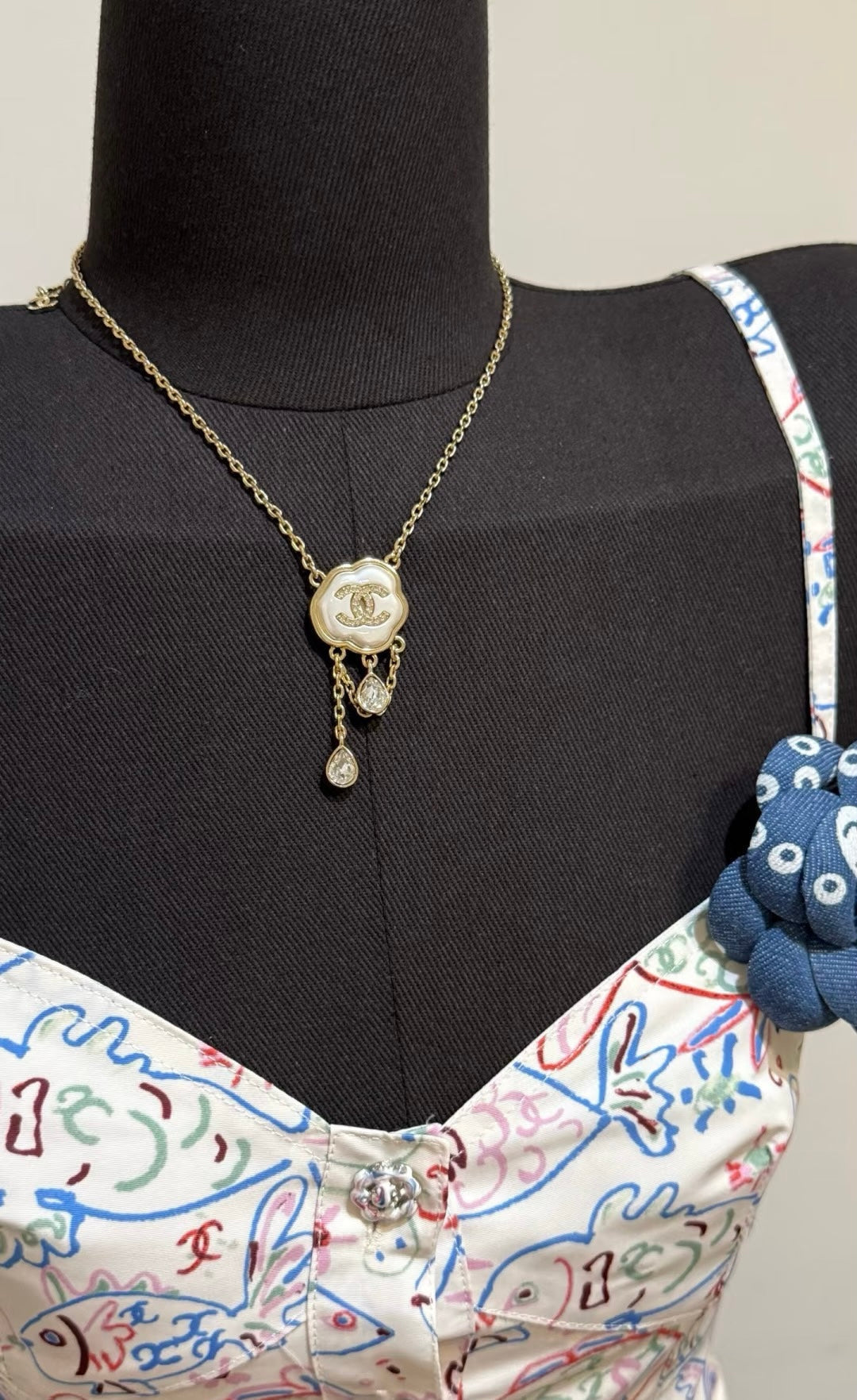 [Eterna Jewels]Cloud Pearl Perlmutt-Diamant-Kettenanhänger-Halskette