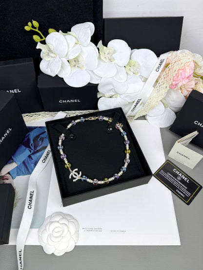 [Eterna Jewels]26C Halskette mit bunten, transparenten Harz-Elementen aus der neuen Frühjahrskollektion