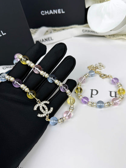 [Eterna Jewels]26C Halskette mit bunten, transparenten Harz-Elementen aus der neuen Frühjahrskollektion