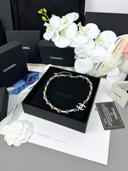 [Eterna Jewels]26C Halskette mit bunten, transparenten Harz-Elementen aus der neuen Frühjahrskollektion