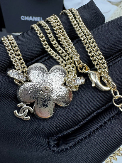 [Eterna Jewels]Neue blaue Blumen-Doppelschicht-Halskette