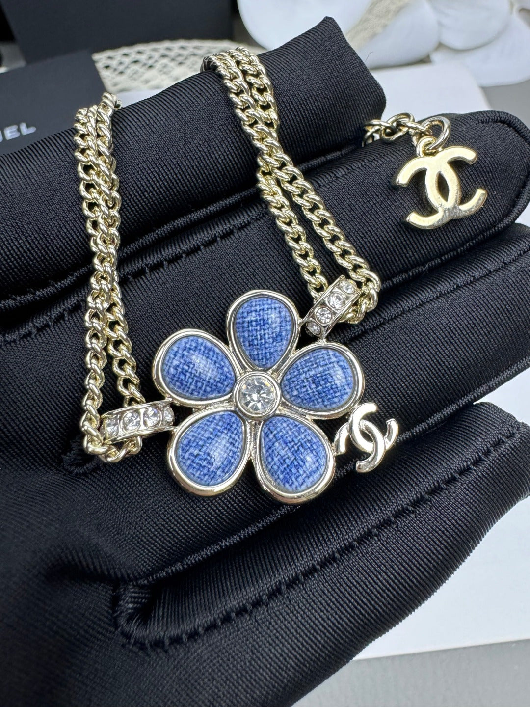 [Eterna Jewels]VOLTE Neues blaues zweilagiges Armband mit Blumenmuster