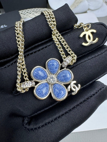 [Eterna Jewels]VOLTE Neues blaues zweilagiges Armband mit Blumenmuster