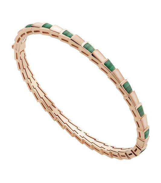 [Eterna Jewels]SERPENTI ARMREIF ROSÉGOLD MALACHIT