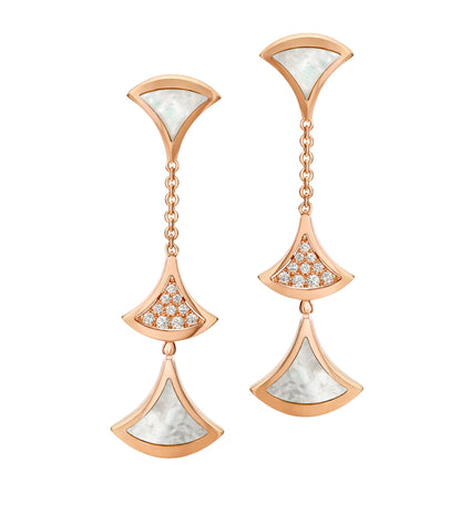 [Eterna Jewels]DREAM OHRRINGE 3 MOTIVE DIAMANT MOP ROSÉGOLD