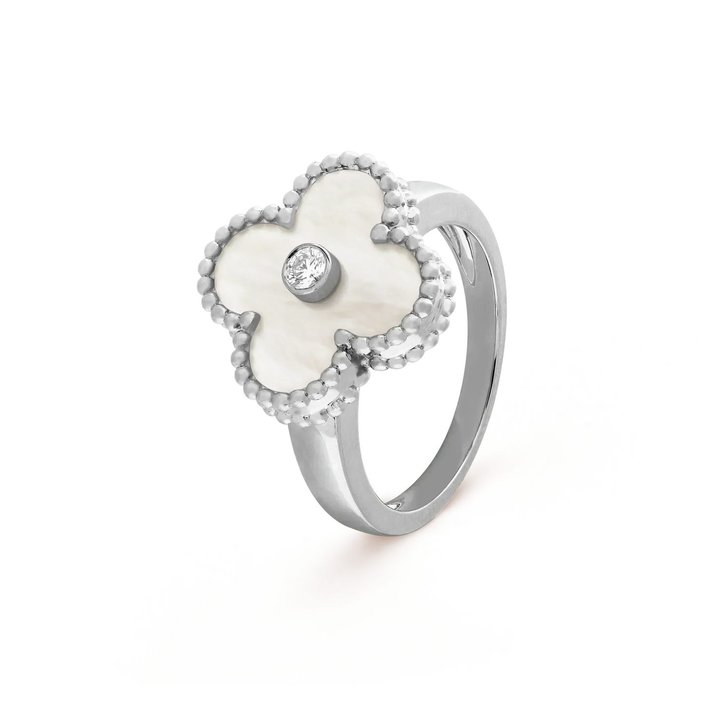 [Eterna Jewels]KLEEB LÜNETTE SILBER MOP DIAMANTENRING