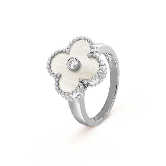 [Eterna Jewels]KLEEB LÜNETTE SILBER MOP DIAMANTENRING