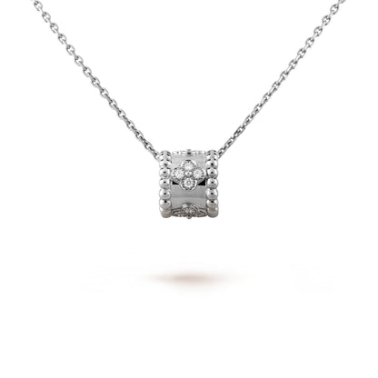 [Eterna Jewels]PERLEE ANHÄNGER SILBER DIAMANTEN HALSKETTE