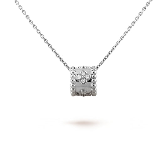 [Eterna Jewels]PERLEE ANHÄNGER SILBER DIAMANTEN HALSKETTE