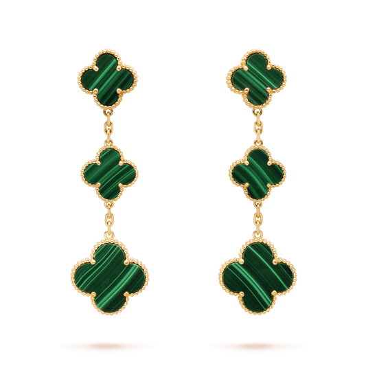 [Eterna Jewels]KLEE MALACHIT 3 MOTIVE GOLD