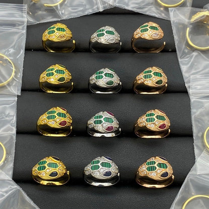 [Eterna Jewels]BRANDNEUE SORTIERTE SCHLANGENKOPF MALACHIT RINGE