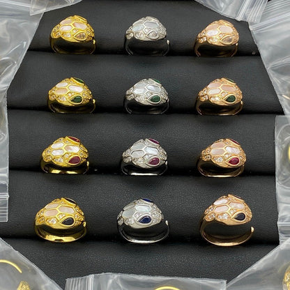 [Eterna Jewels]BRANDNEUE VERSCHIEDENE SCHLANGENKOPF-PERLMUTTRINGE