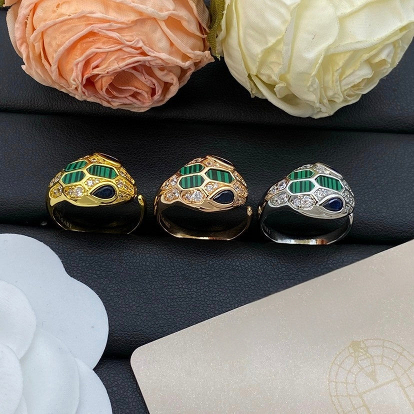 [Eterna Jewels]BRANDNEUE SORTIERTE SCHLANGENKOPF MALACHIT RINGE