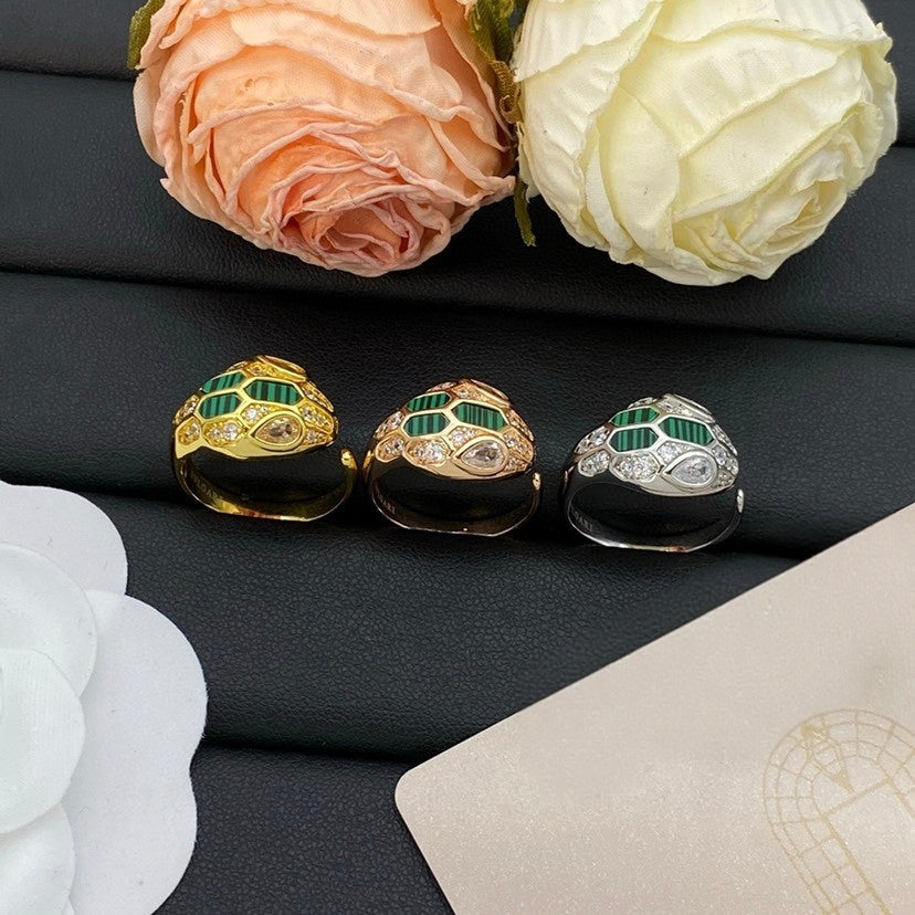 [Eterna Jewels]BRANDNEUE SORTIERTE SCHLANGENKOPF MALACHIT RINGE