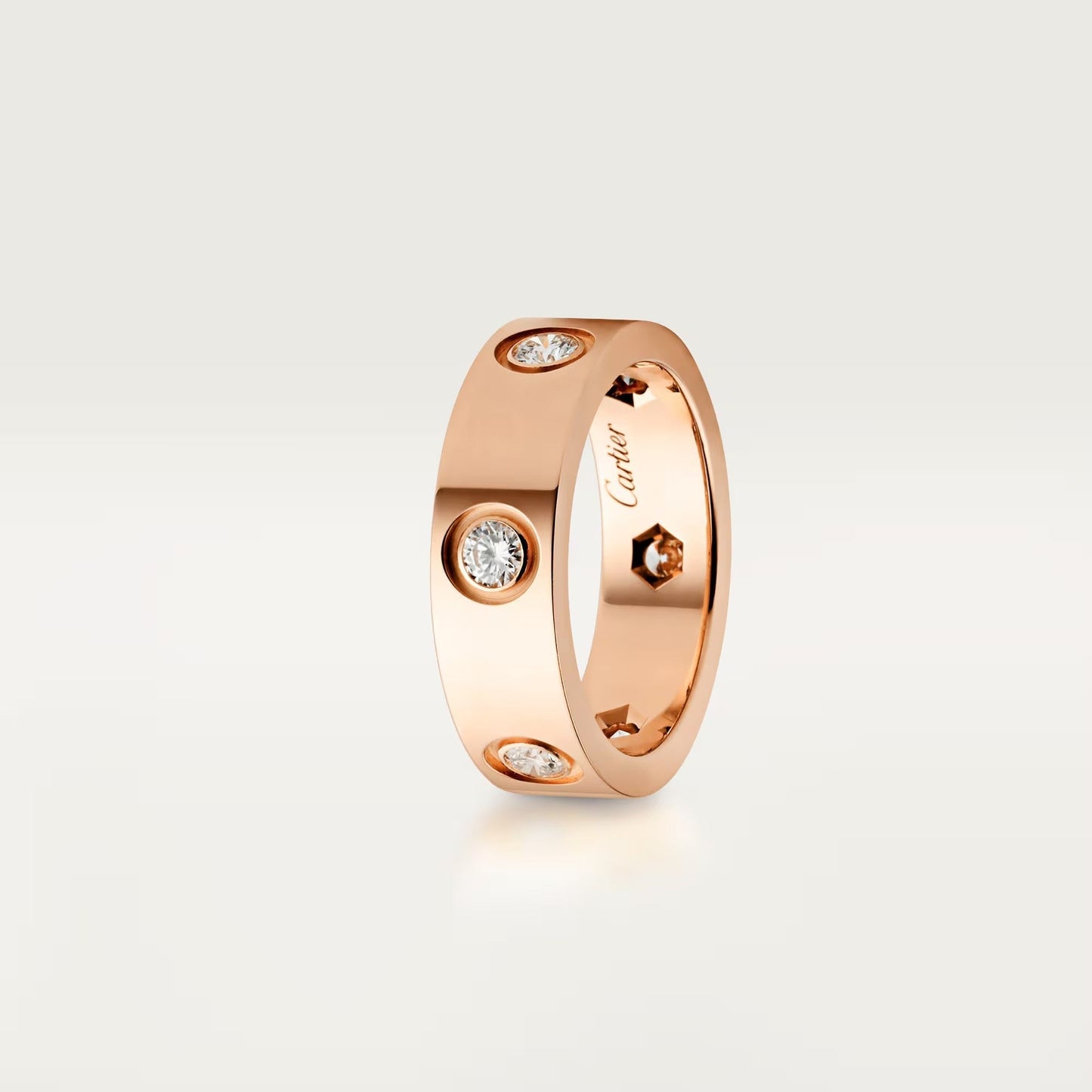 [Eterna Jewels]LOVE 5.5MM 6 DIAMOND RING