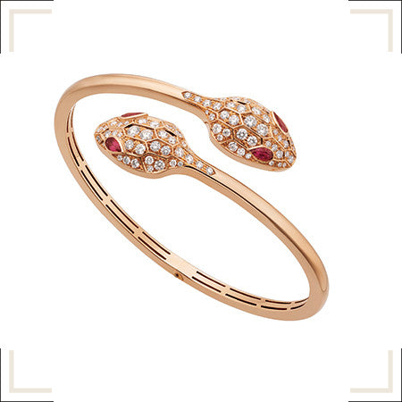 [Eterna Jewels]SERPENTI ARMREIF ROSÉGOLD DIAMANT DOPPELSCHLANGE