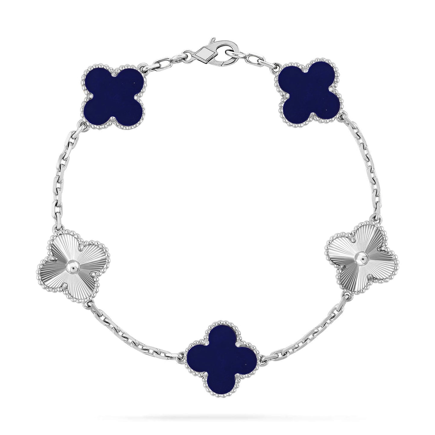 [Eterna Jewels]KLEEBKATTEN-ARMBAND MIT 5 MOTIVEN AUS LAPISLAZULI KOLLEKTION