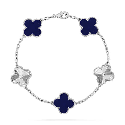[Eterna Jewels]KLEEBKATTEN-ARMBAND MIT 5 MOTIVEN AUS LAPISLAZULI KOLLEKTION