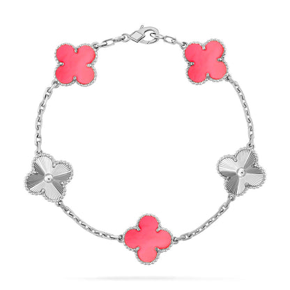 [Eterna Jewels] KLEEBATT 5 MOTIVE ROSA PERLMUTT-ARMBAND KOLLEKTION