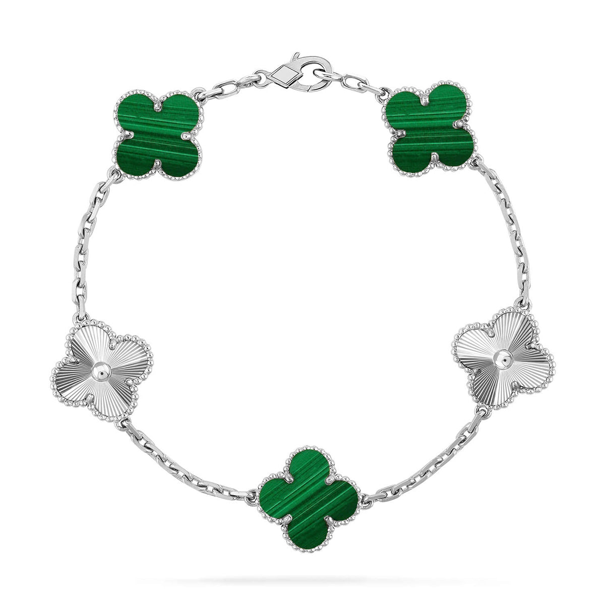 [Eterna Jewels] KLEEBRIEF 5 MOTIV MALACHIT-ARMBANDKOLLEKTION