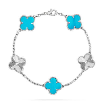 [Eterna Jewels] KLEEBRAUM 5 MOTIV TÜRKIS ARMBAND KOLLEKTION