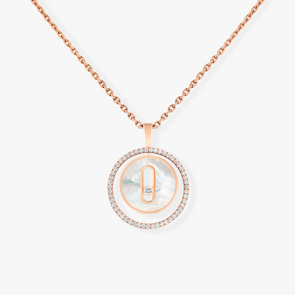 [Eterna Jewels]LUCKY MOVE 1 DIAMANT WEISSER PERLMUTT ROSÉGOLD DIAMANT HALSKETTE