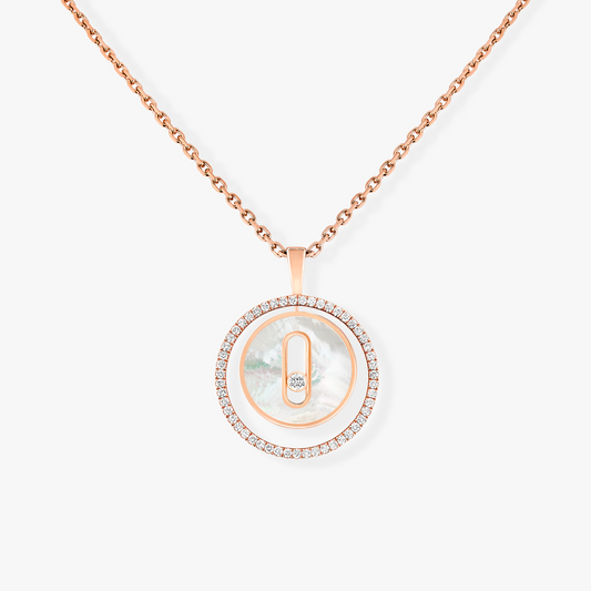 [Eterna Jewels]LUCKY MOVE 1 DIAMANT WEISSER PERLMUTT ROSÉGOLD DIAMANT HALSKETTE
