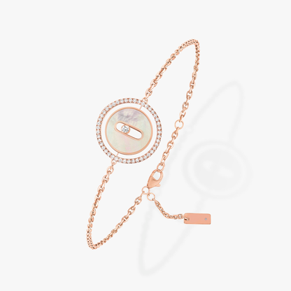 [Eterna Jewels]LUCKY MOVE WEISSES PERLMUTT ROSÉGOLD DIAMANTARMBAND