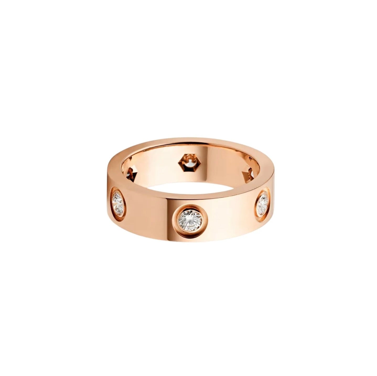 [Eterna Jewels]LOVE 5.5MM 6 DIAMOND RING