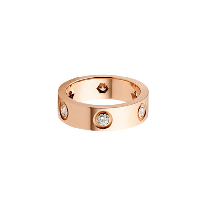 [Eterna Jewels]LOVE 5.5MM 6 DIAMOND RING