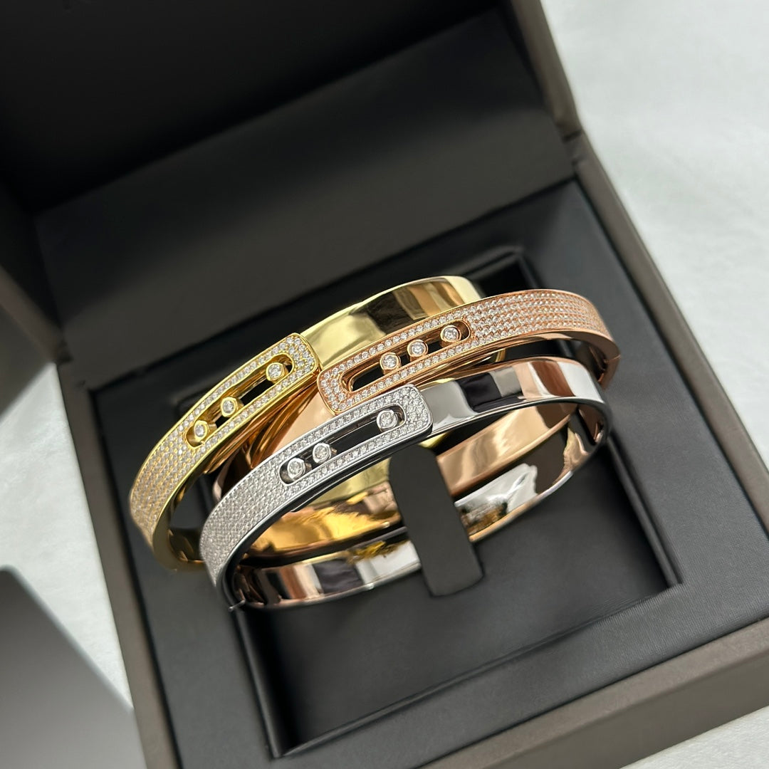 [Eterna Jewels]Noa Roségold-Armreif mit Diamant-Pavé