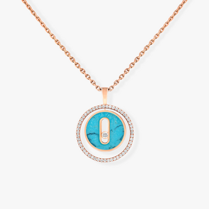 [Eterna Jewels]LUCKY MOVE 1 DIAMOND TÜRKIS ROSÉGOLD DIAMANT HALSKETTE