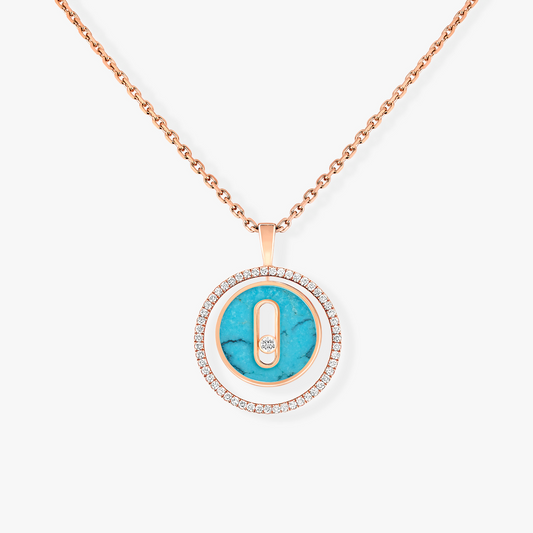 [Eterna Jewels]LUCKY MOVE 1 DIAMOND TÜRKIS ROSÉGOLD DIAMANT HALSKETTE