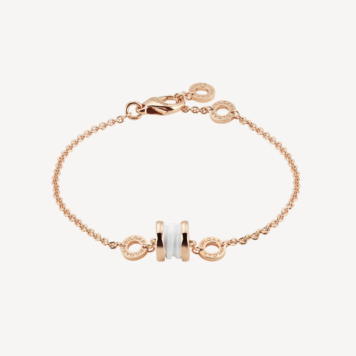 [Eterna Jewels]ZERO 1 SOFT PINKGOLD- UND WEISSE KERAMIK-ARMBAND