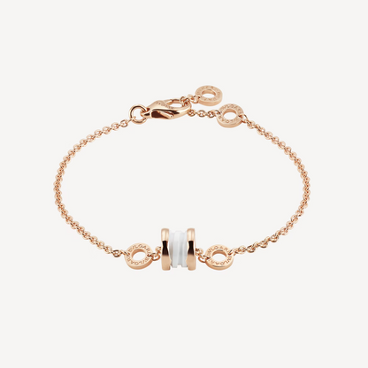 [Eterna Jewels]ZERO 1 SOFT PINKGOLD- UND WEISSE KERAMIK-ARMBAND