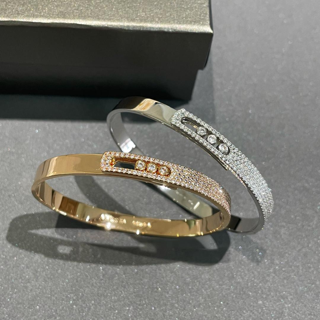 [Eterna Jewels]Noa Roségold-Armreif mit Diamant-Pavé