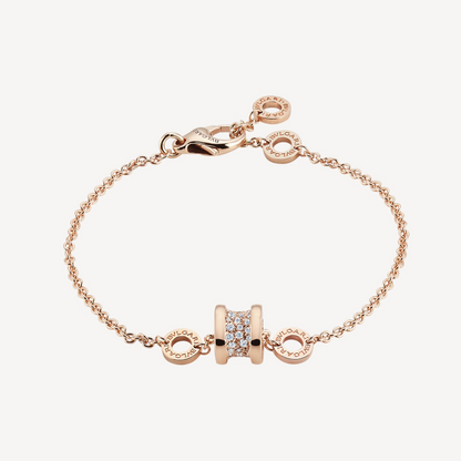 [Eterna Jewels]ZERO 1 SOFT PINK GOLD MIT PAVE-DIAMANTEN AUF DEM SPIRALARMREIF