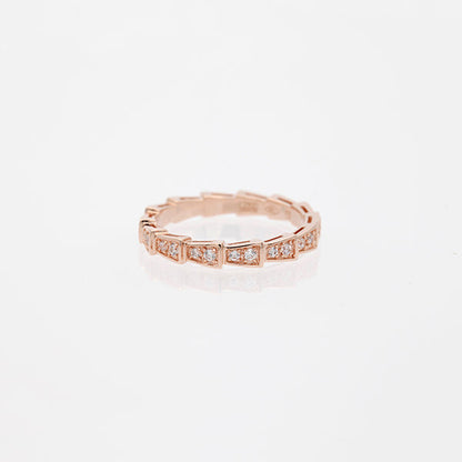 [Eterna Jewels]SERPENTI RING ROSÉGOLD DIAMANT PFLASTERUNG 3MM