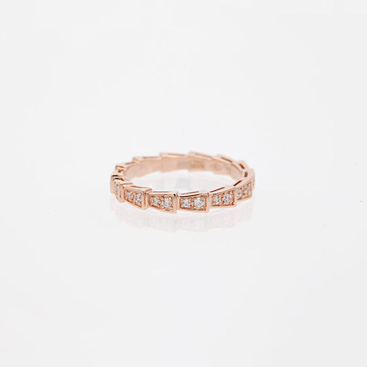 [Eterna Jewels]SERPENTI RING ROSÉGOLD DIAMANT PFLASTERUNG 3MM