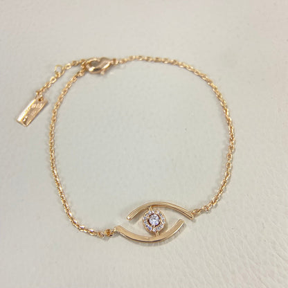 [Eterna Jewels]Armband mit Pave-Diamanten Lucky Eye