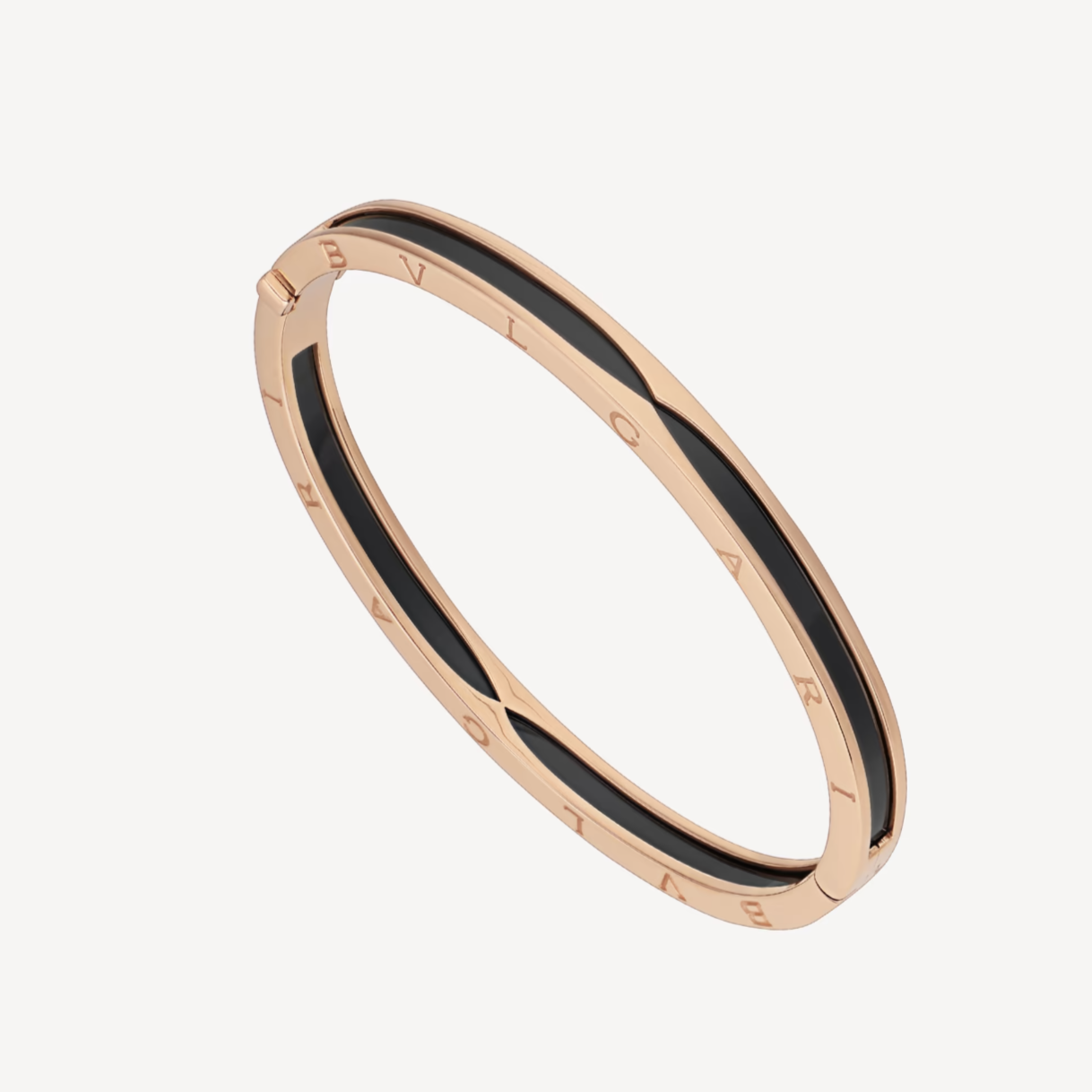 [Eterna Jewels]ZERO 1 ROSÉGOLD MIT SCHWARZEM KERAMIKARMBAND