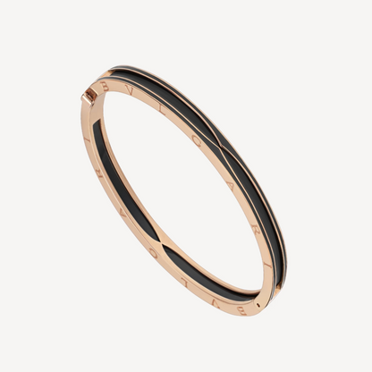 [Eterna Jewels]ZERO 1 ROSÉGOLD MIT MATTSCHWARZEM KERAMIKARMBAND