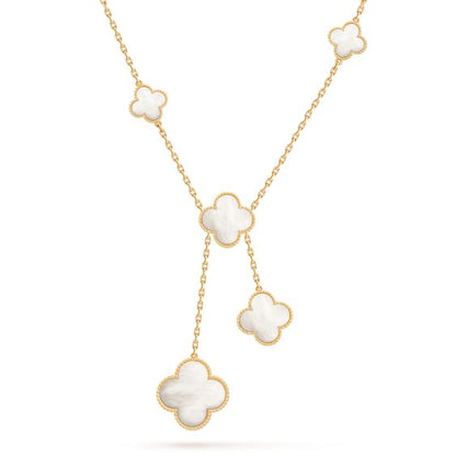 [Eterna Jewels]KLEEBKLEEBLATT-HALSKETTE AUS PERLMUTT MIT 6 MOTIVEN