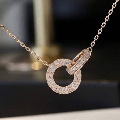 [Eterna Jewels]LOVE  FULL DIAMOND PENDANT NECKLACE
