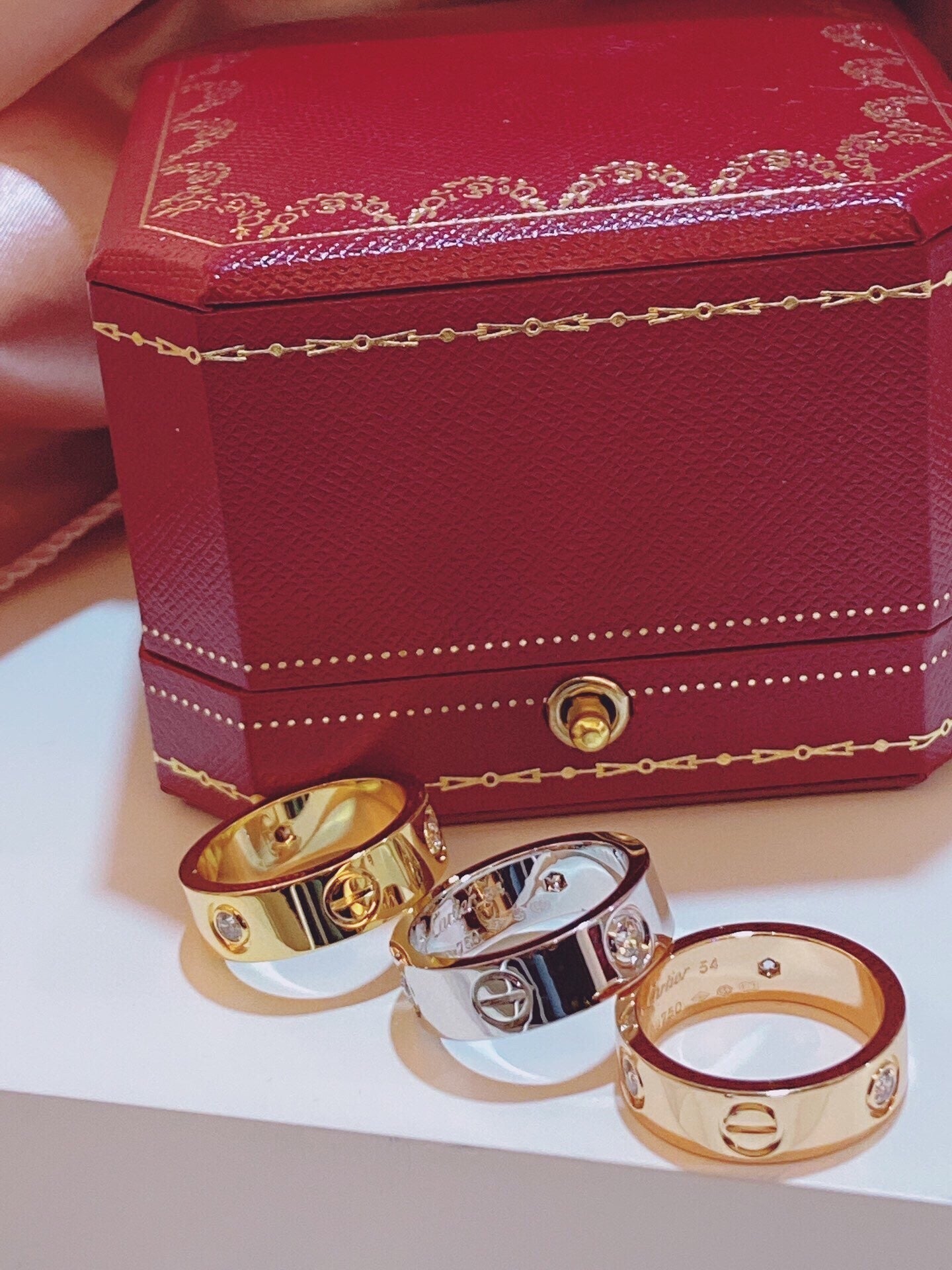 [Eterna Jewels]Dreifach-Diamantring