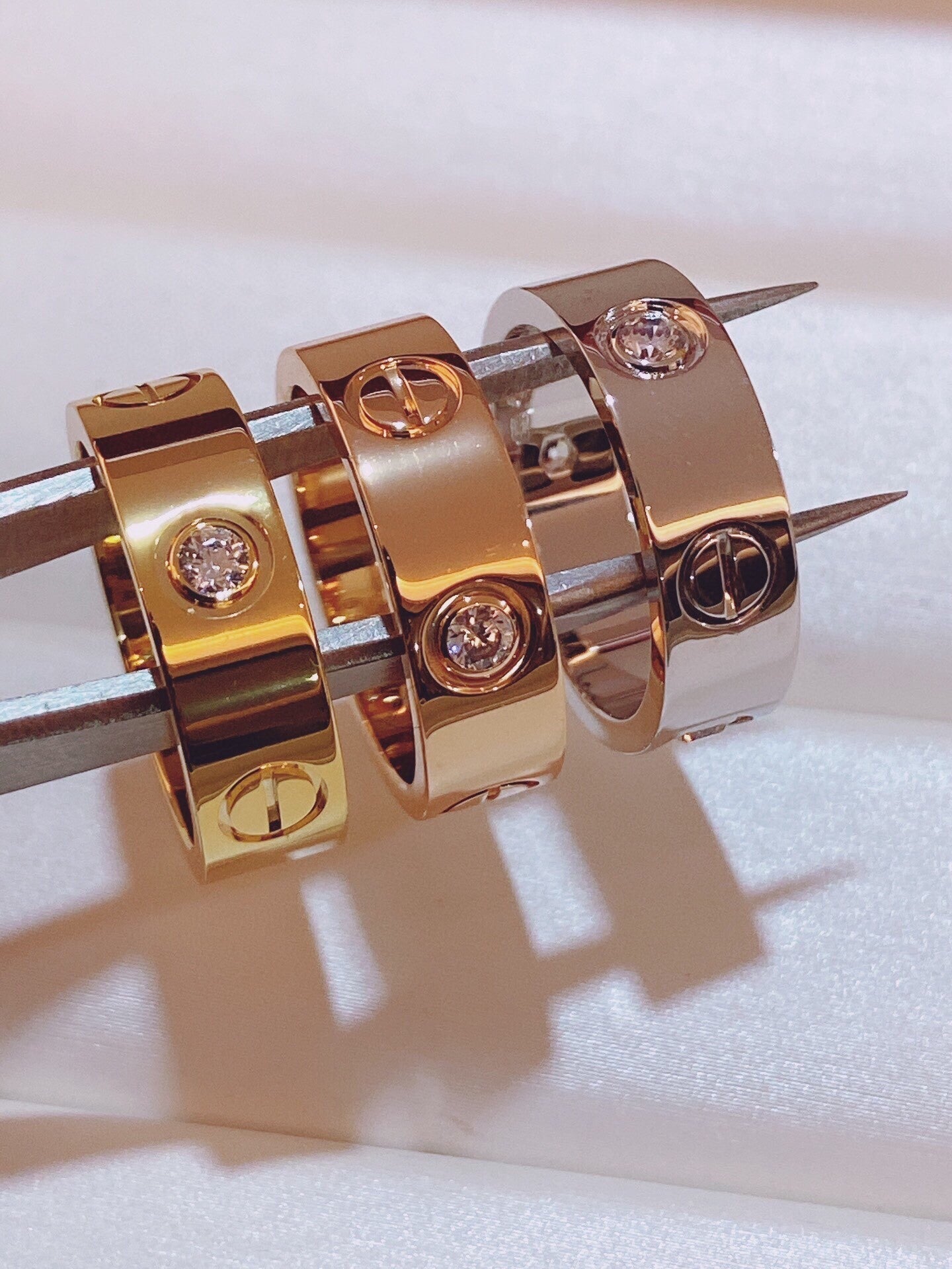 [Eterna Jewels]Dreifach-Diamantring